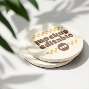 Realistic Coaster Mockup for Branding & Packaging (PSD)