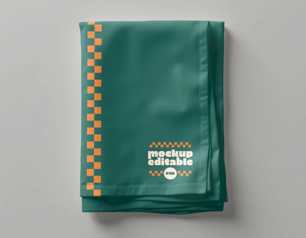 Napkin Mockup For Tableware Branding PSD