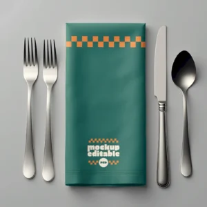 Napkin Mockup With Branding Space PSD