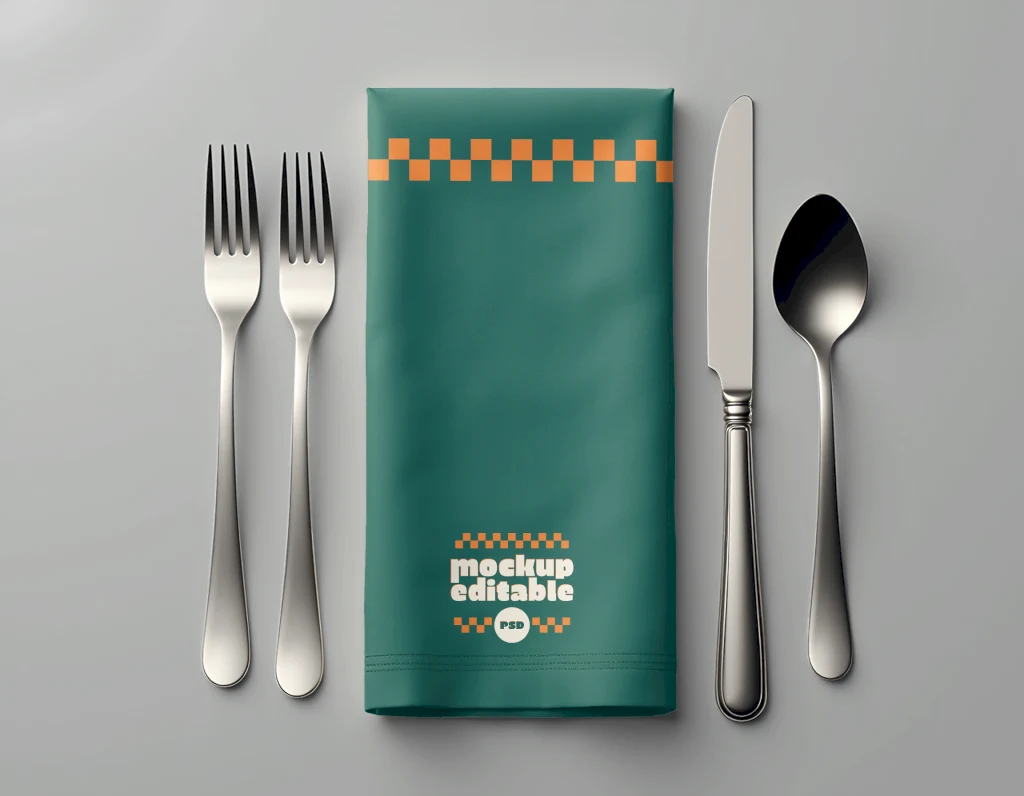 Napkin Mockup With Branding Space PSD