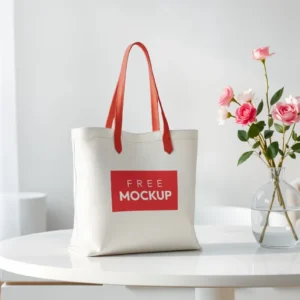 Realistic Tote Bag Mockup for Branding & Packaging (PSD)