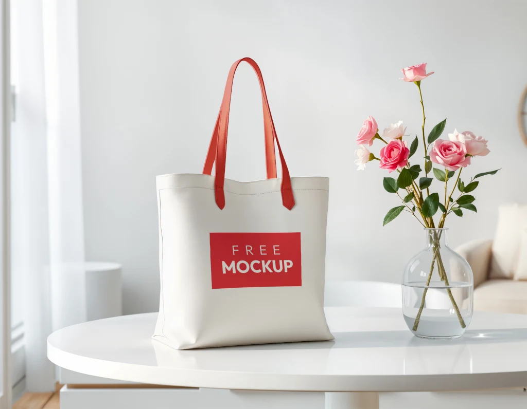 Realistic Tote Bag Mockup for Branding & Packaging (PSD)