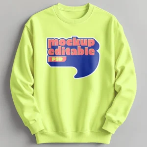Realistic Crewneck Mockup for Apparel Branding & Design (PSD)