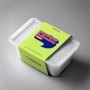 FREE Plastic Thinwall Container Mockup for Packaging & Branding (PSD)